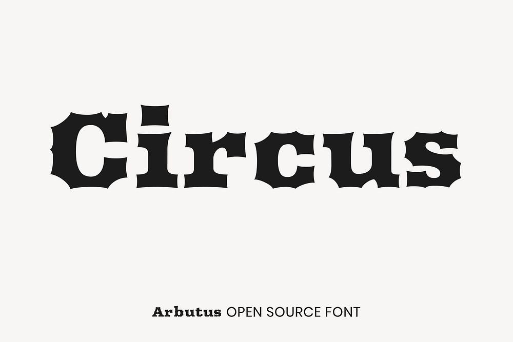 Arbutus open source font by Karolina Lach