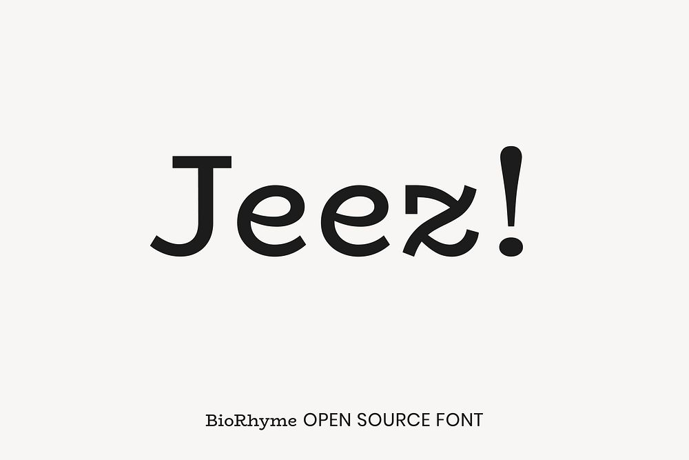 BioRhyme open source font by Aoife Mooney
