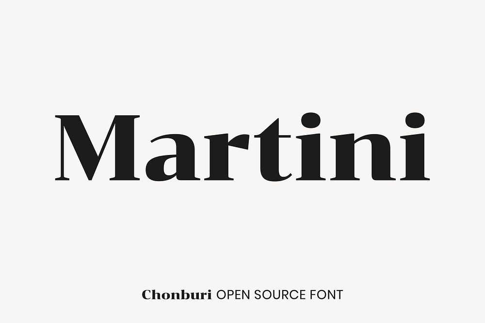 Chonburi open source font by Cadson Demak