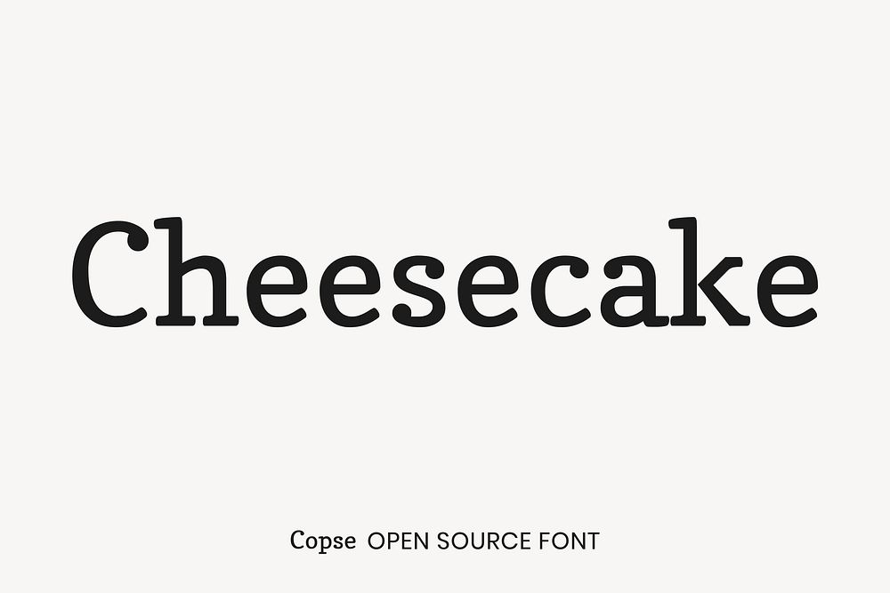 Copse open source font by Dan Rhatigan