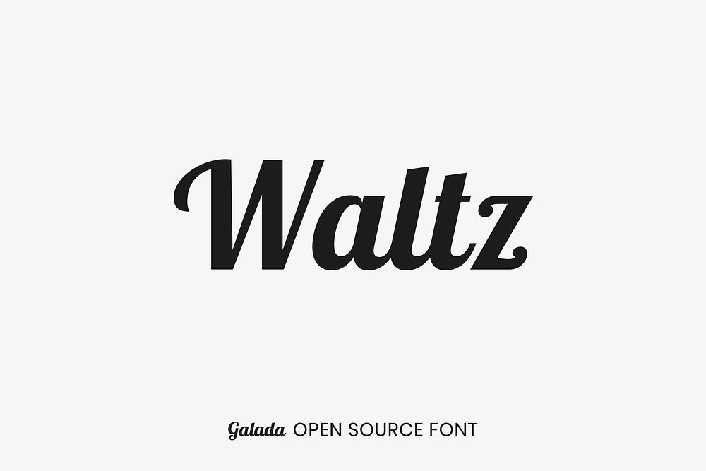Galada open source font by Black Foundry
