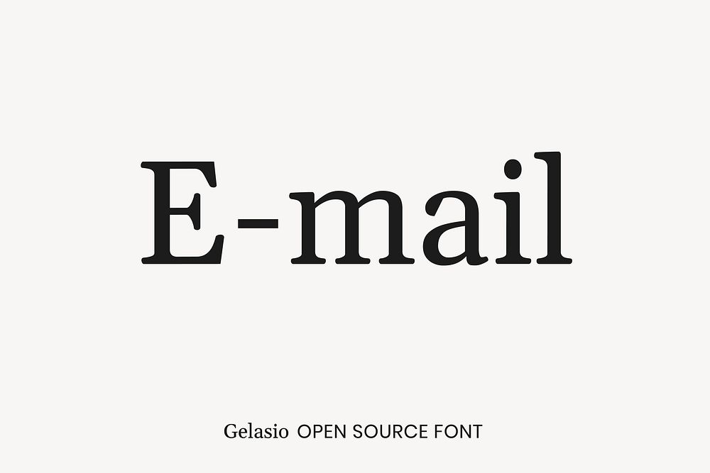 Gelasio open source font by Eben Sorkin