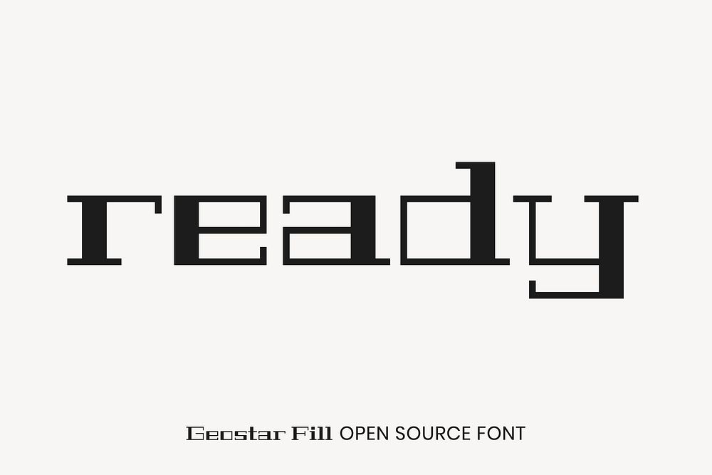 Geostar Fill open source font by Joe Prince