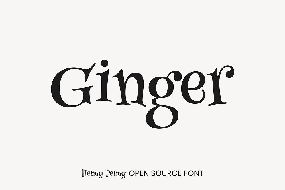 Henny Penny open source font by Brownfox