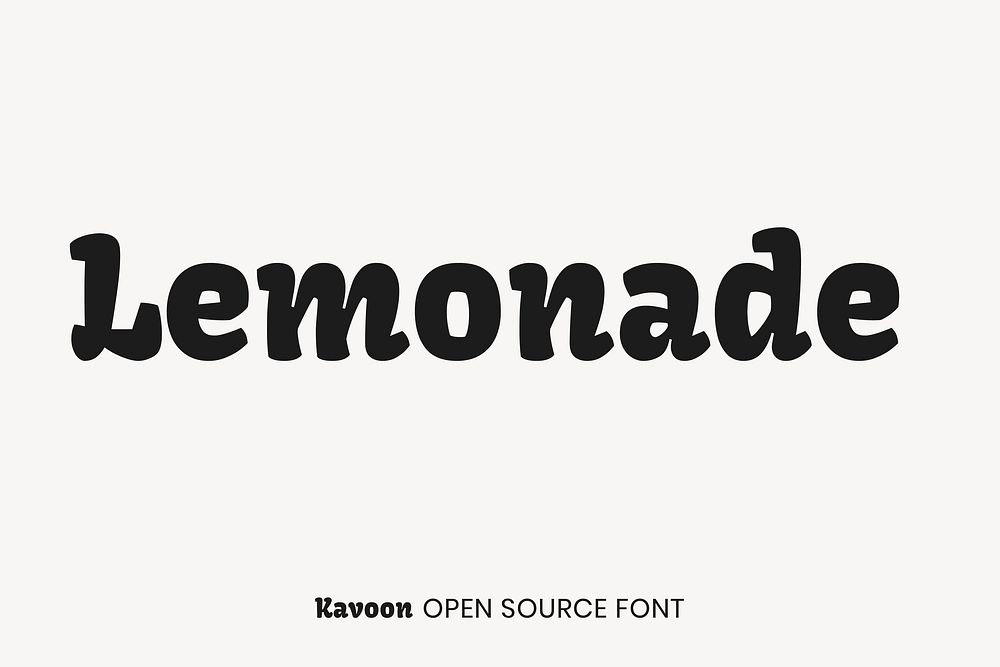 Kavoon open source font by Viktoriya Grabowska