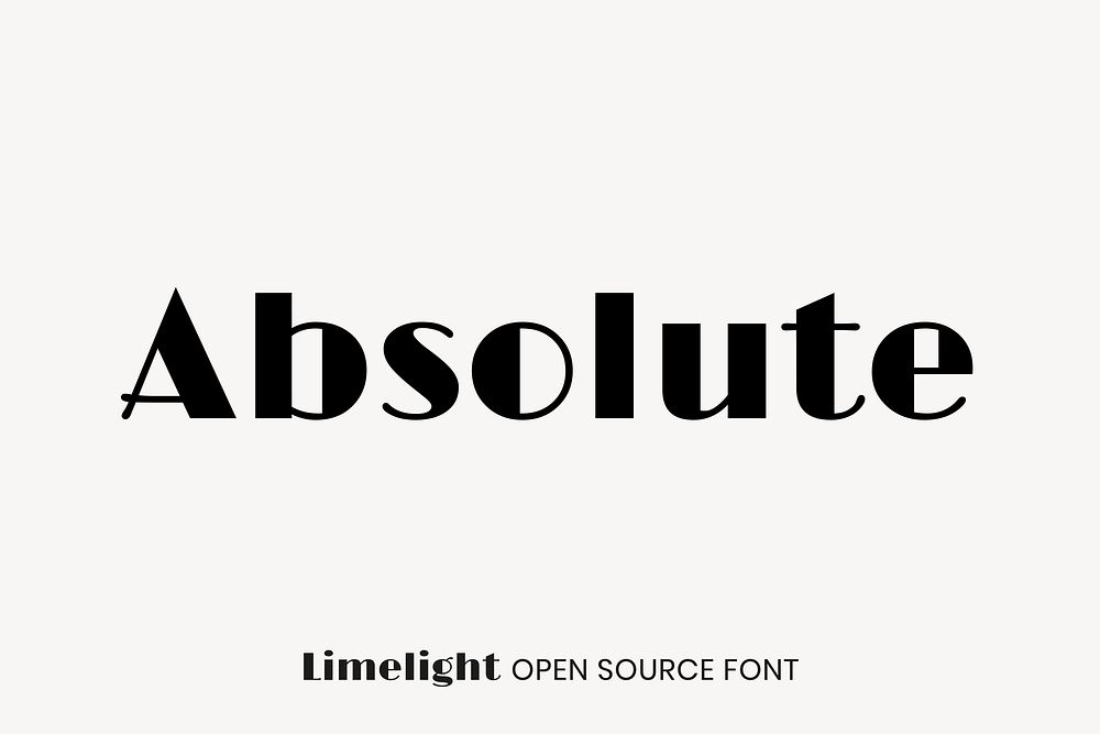 Limelight open source font by Sorkin Type