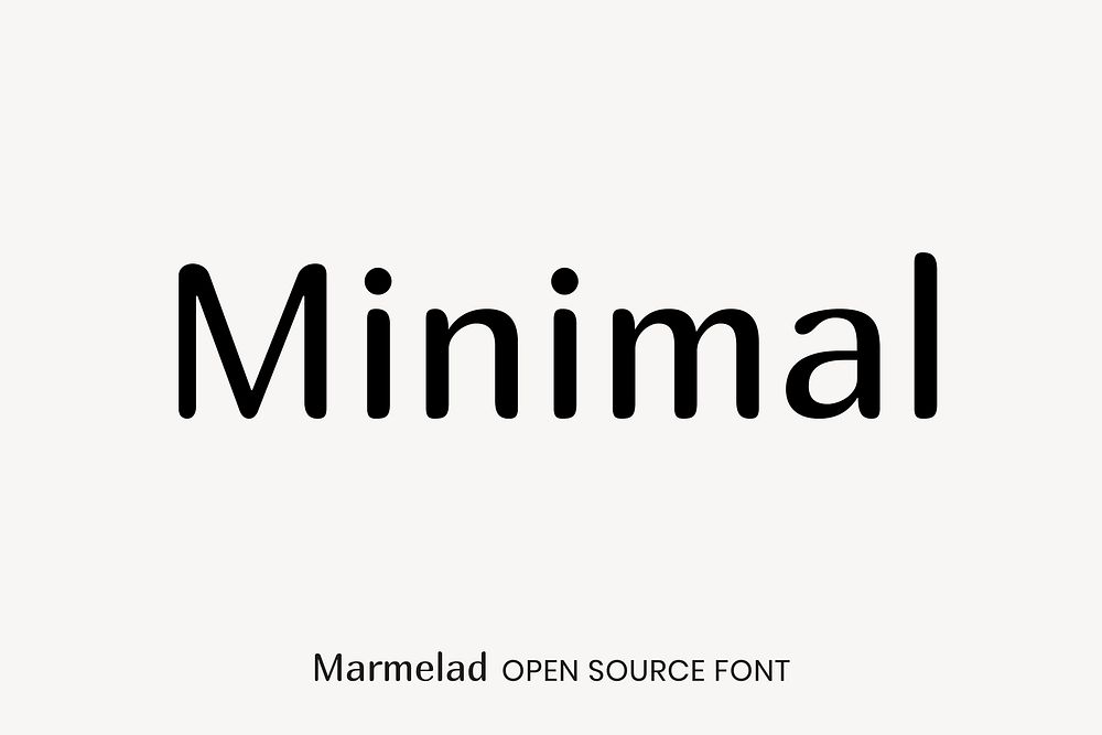 Marmelad open source font by Cyreal