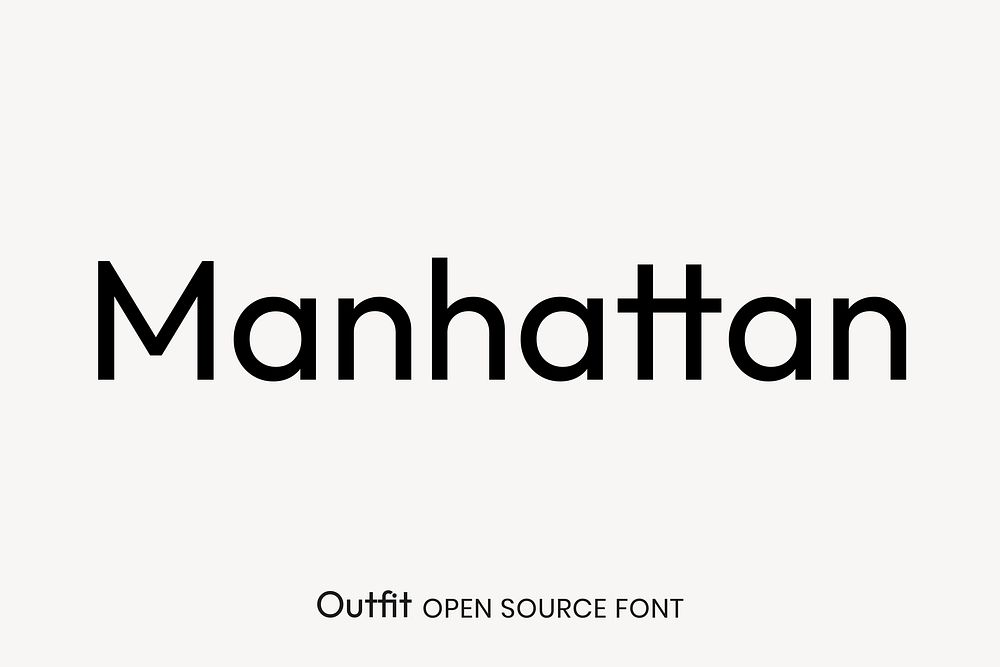 Outfit open source font by On Brand Investments Pty Ltd, Rodrigo Fuenzalida