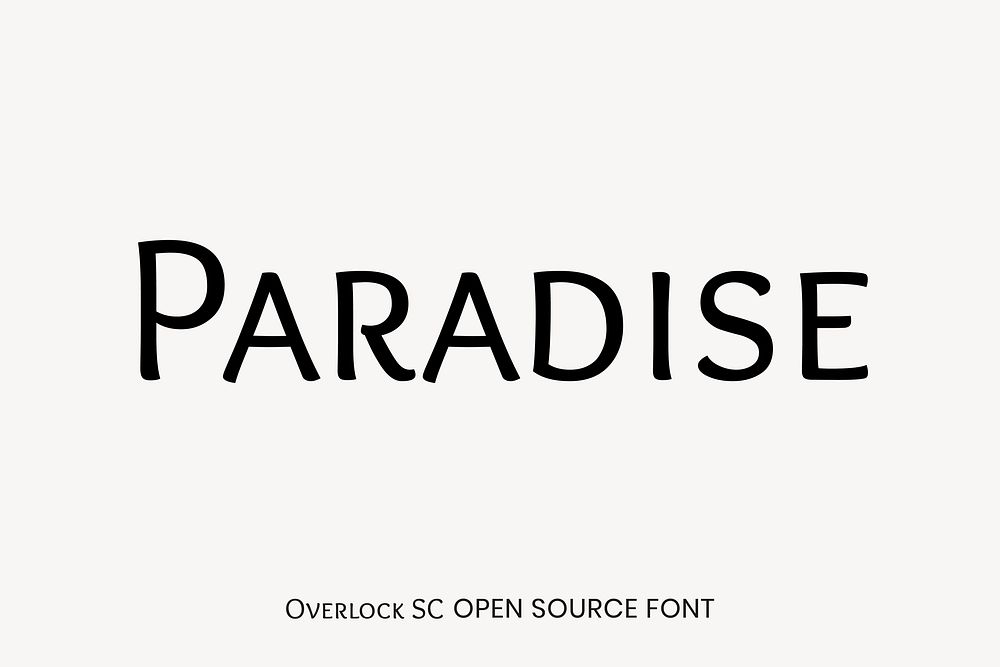 Overlock SC open source font by Dario Manuel Muhafara