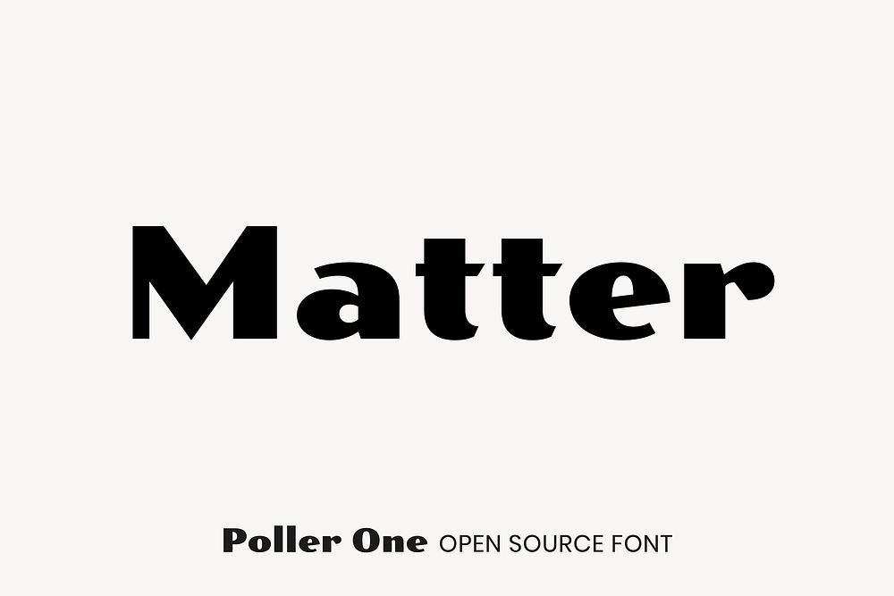 Poller One open source font by Yvonne Sch&uuml;ttler