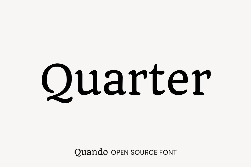 Quando open source font by Joana Correia