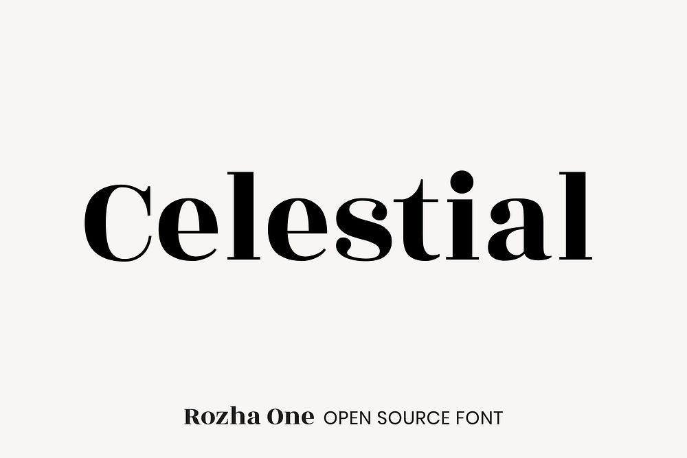 Rozha One open source font by Indian Type Foundry