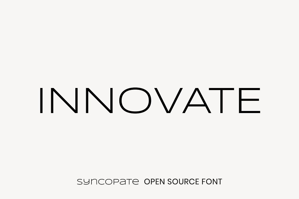Syncopate open source font by Astigmatic