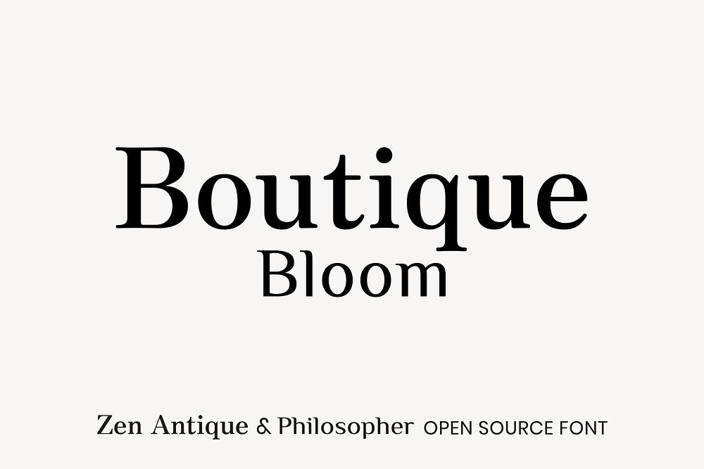 Zen Antique & Philosopher open source font by Yoshimichi Ohira, Jovanny Lemonad