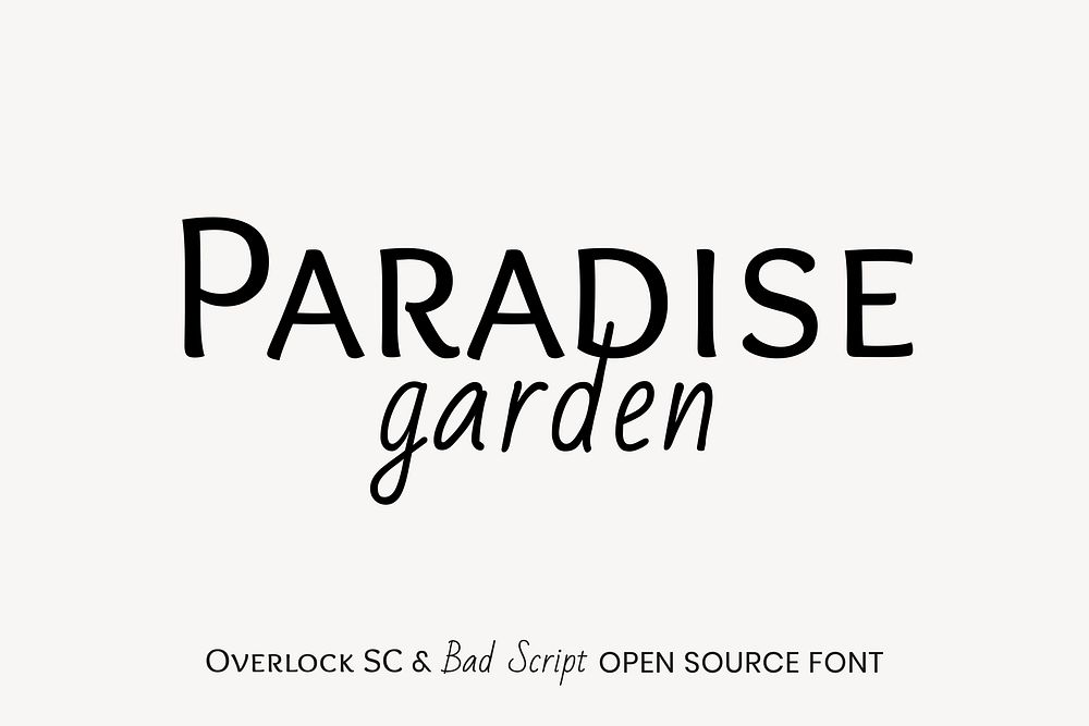 Overlock SC & Bad Script open source font by Dario Manuel Muhafara, Gaslight