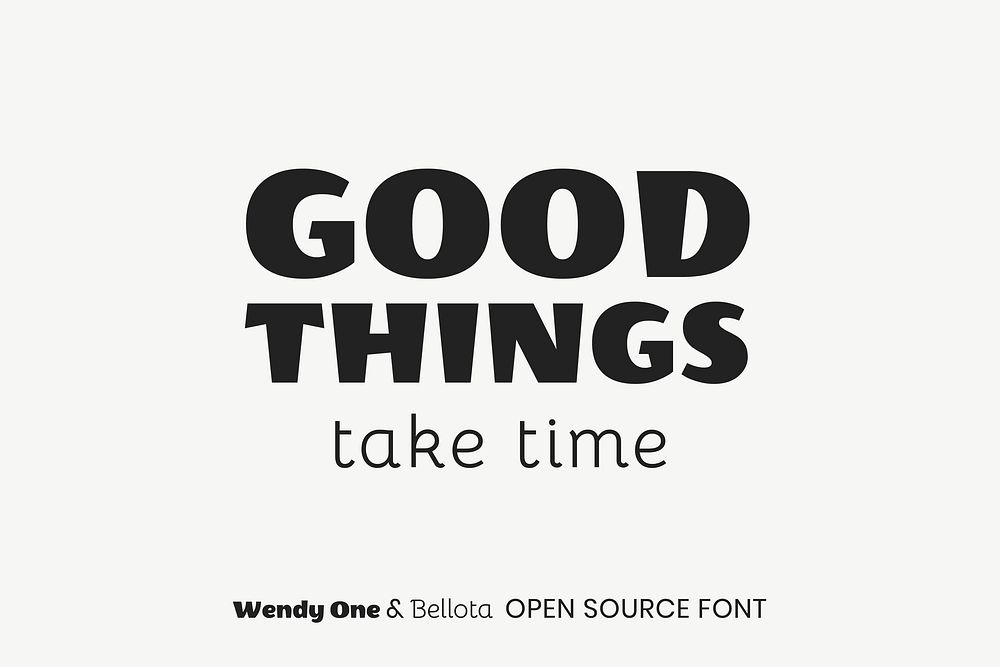 Wendy One & Bellota open source font by Alejandro Inler, Kemie Guaida