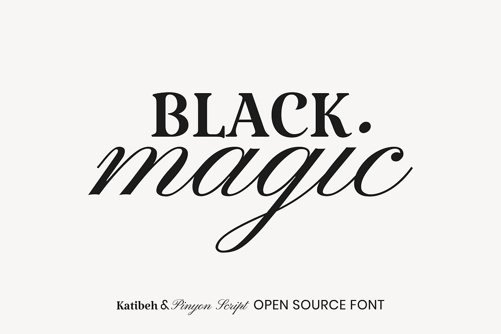 Katibeh & Pinyon Script open source font by KB Studio, Nicole Fally
