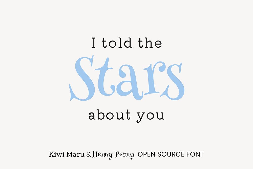 Kiwi Maru & Henny Penny open source font by Hiroki-Chan, Brownfox