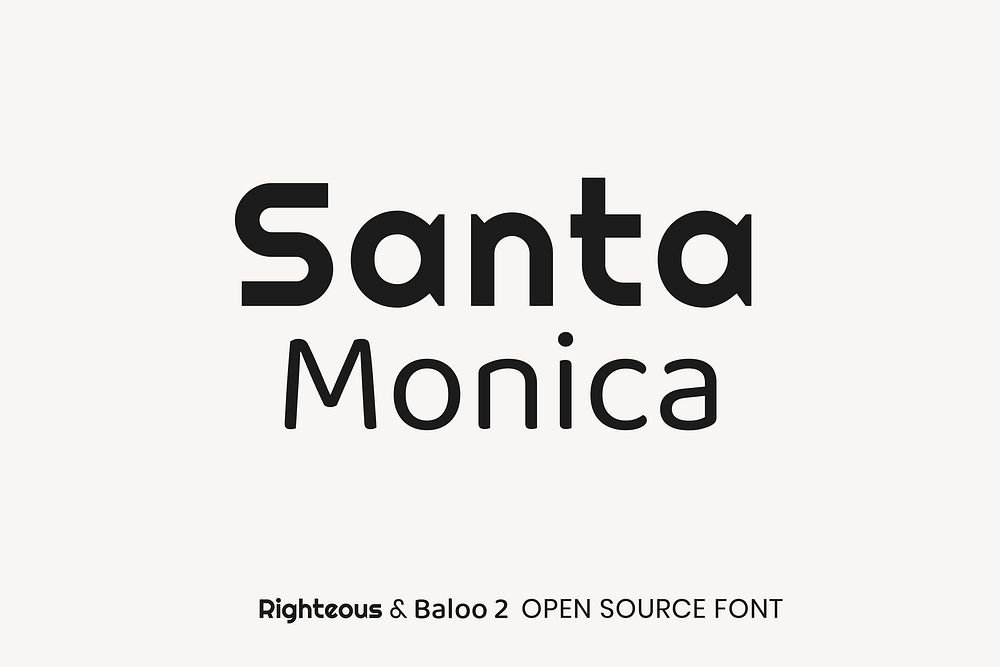 Righteous & Baloo 2 open source font by Astigmatic, Ek Type