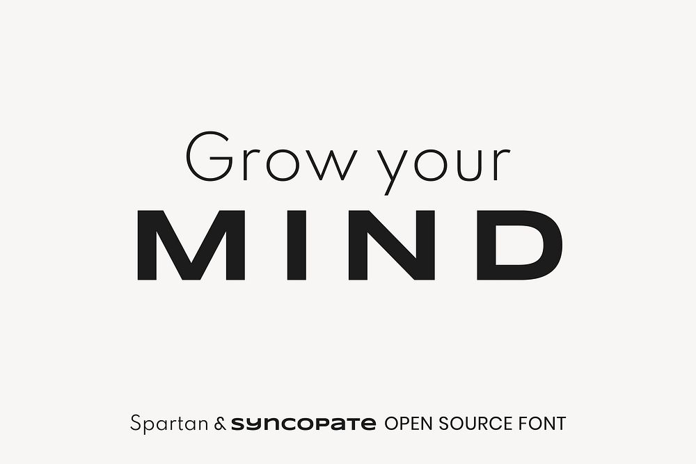 Spartan & Syncopate open source font by Matt Bailey, Mirko Velimirović, Astigmatic