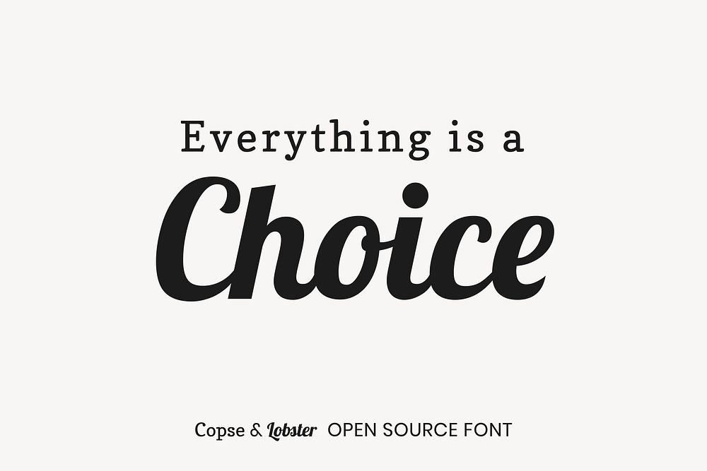 Copse & Lobster open source font by Dan Rhatigan, Impallari Type, Cyreal