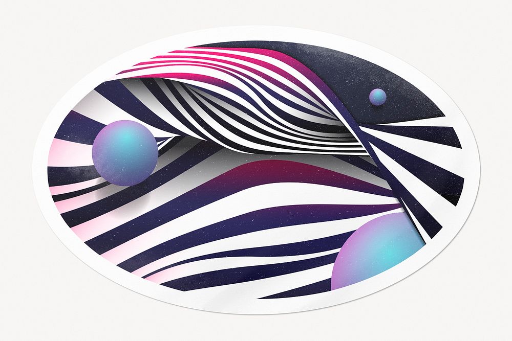 3D aesthetic sticker, oval shape | Free Photo - rawpixel