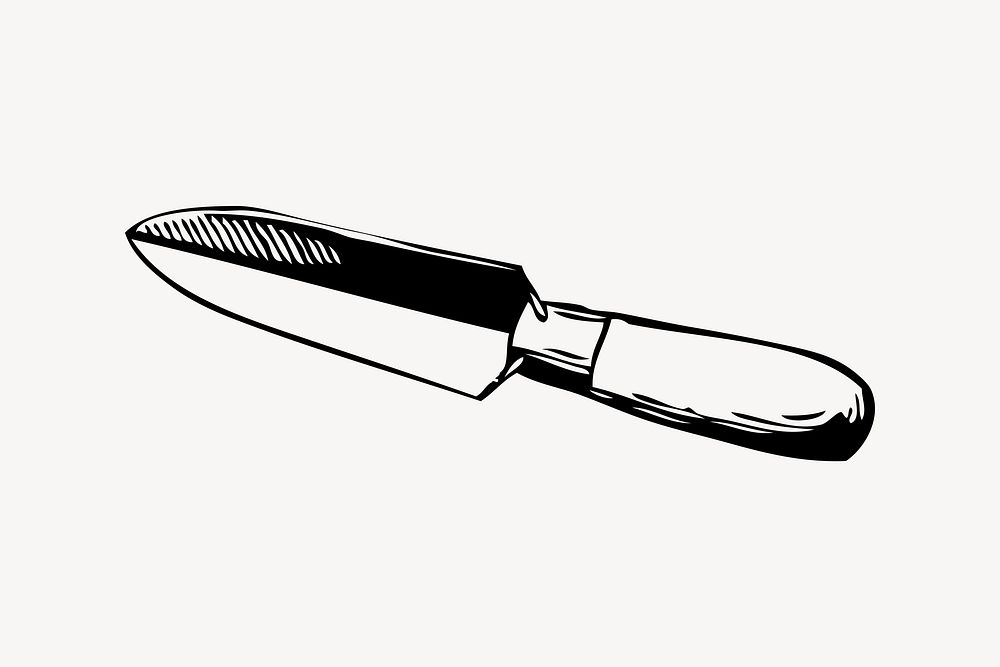 Trowel clipart, vintage illustration vector. Free public domain CC0 image.