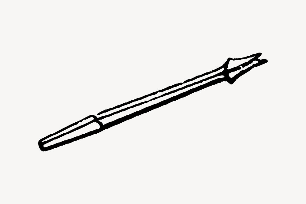 Drill bit clipart, vintage illustration vector. Free public domain CC0 image.