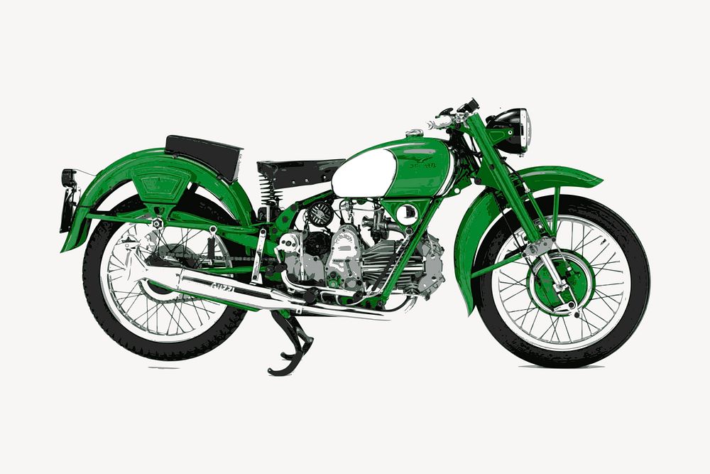 Motorcycle clipart, vehicle illustration vector. Free public domain CC0 image