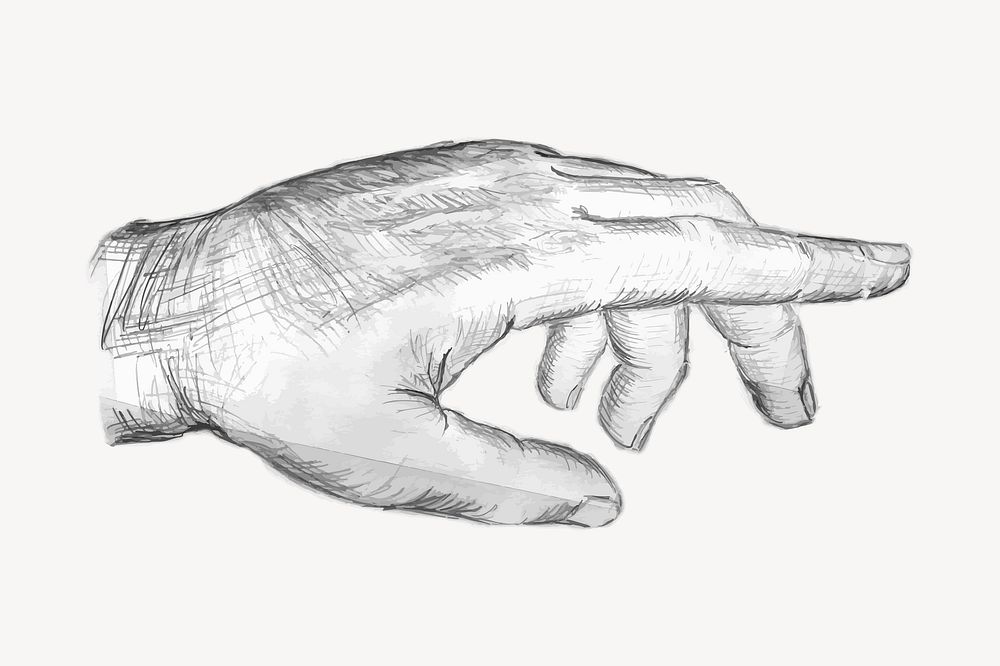 Hand clipart, body part illustration psd. Free public domain CC0 image