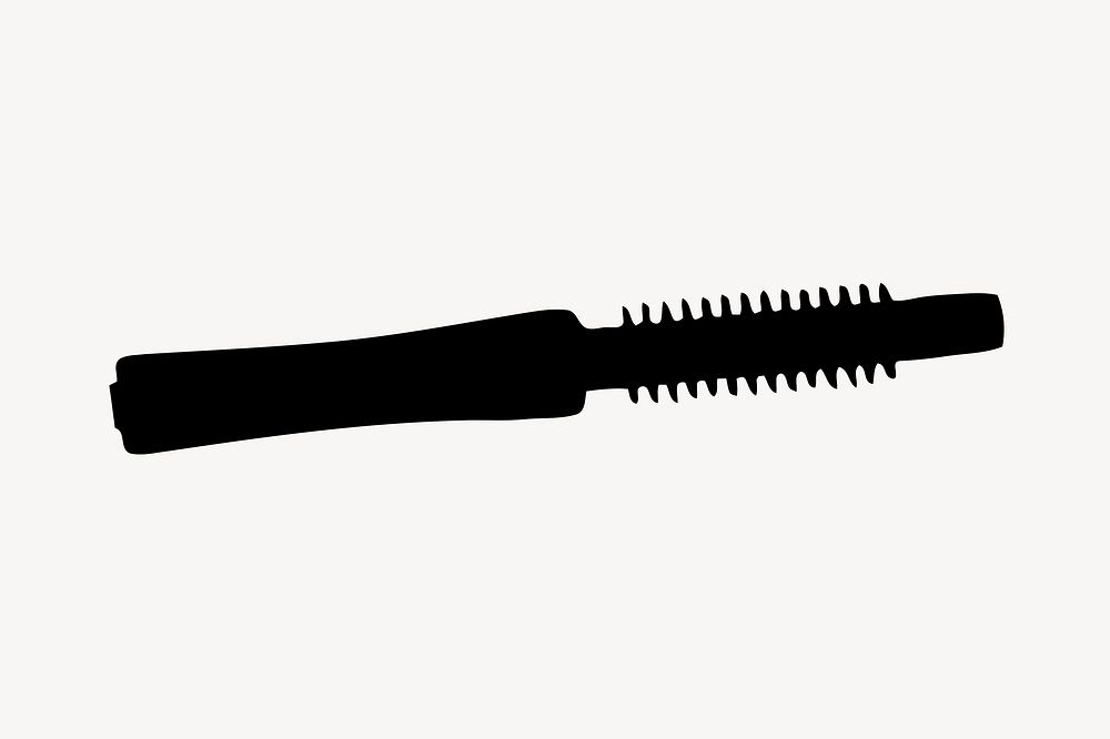 Hair curler silhouette, salon tool illustration. Free public domain CC0 image