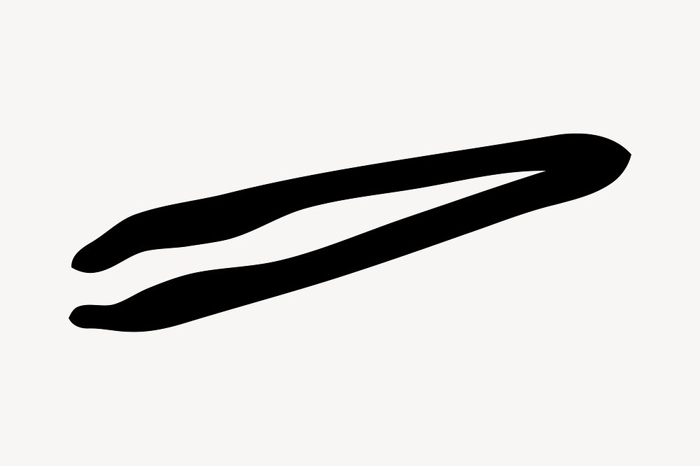 Tweezers silhouette, salon tool illustration. Free public domain CC0 image