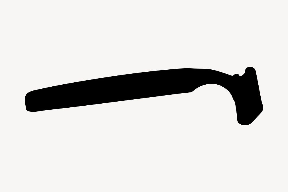 Razor silhouette clipart, salon tool illustration vector. Free public domain CC0 image