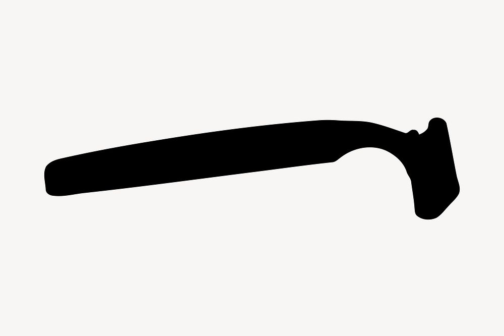 Razor silhouette, salon tool illustration. Free public domain CC0 image