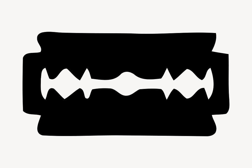 Razor blade silhouette clipart, salon tool illustration vector. Free public domain CC0 image