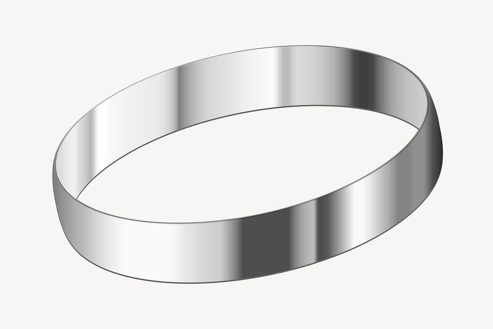 Silver ring illustration. Free public domain CC0 image.
