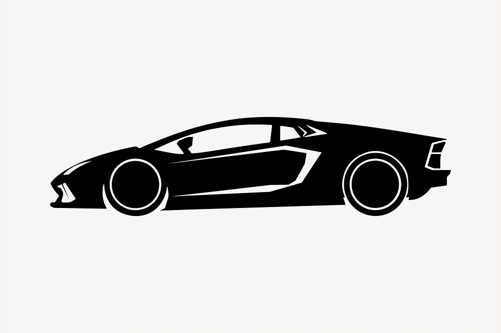 Sports car clipart, vehicle illustration vector. Free public domain CC0 image
