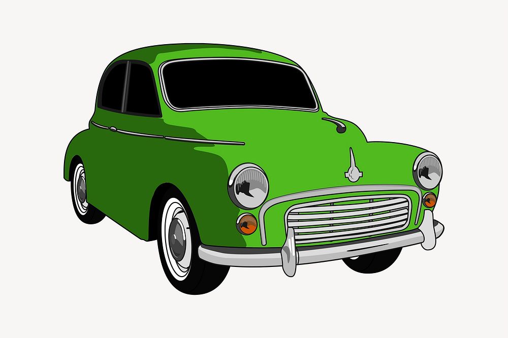 Classic car clipart, vintage vehicle illustration vector. Free public domain CC0 image