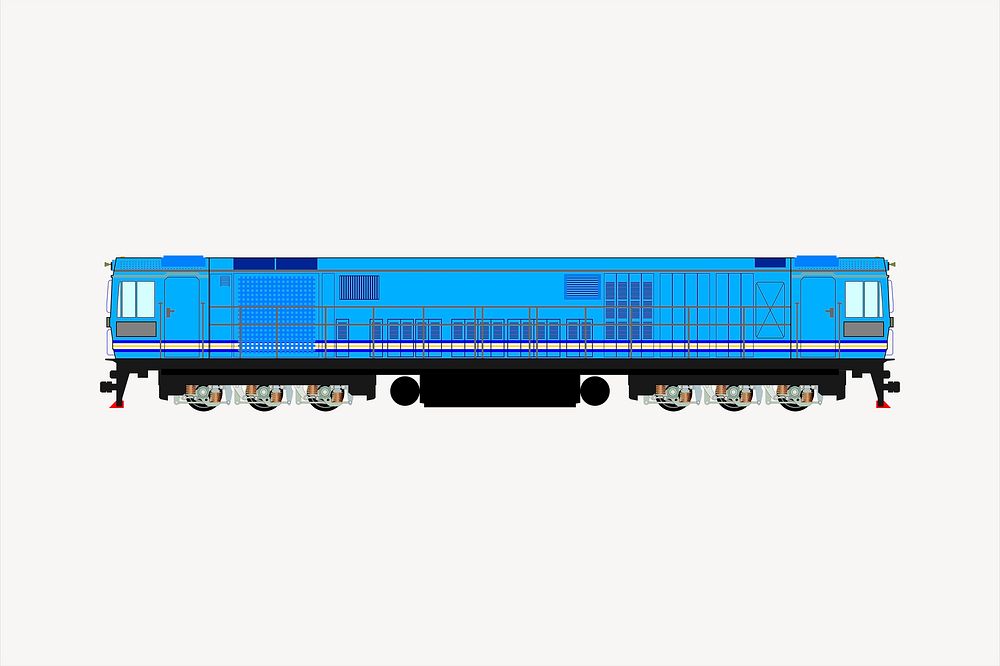 Train, vehicle illustration. Free public domain CC0 image