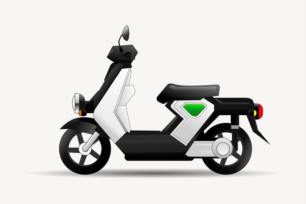 Motorcycle scooter, vehicle illustration. Free public domain CC0 image
