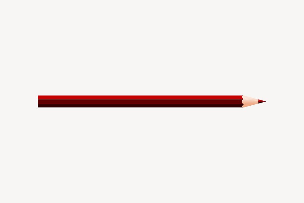 Red pencil collage element vector. Free public domain CC0 image.