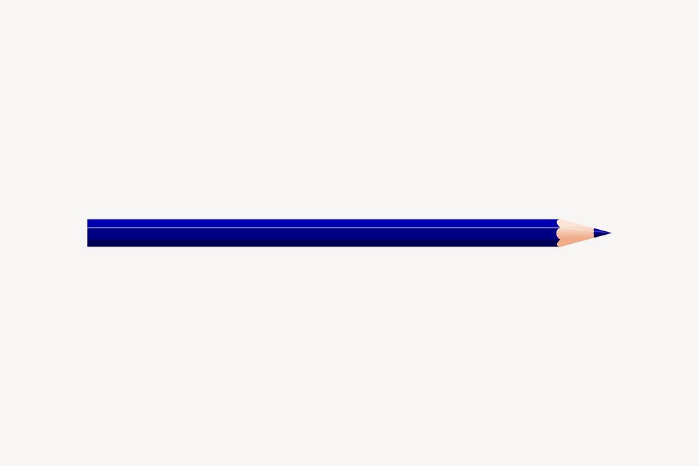 Dark blue pencil collage element vector. Free public domain CC0 image.