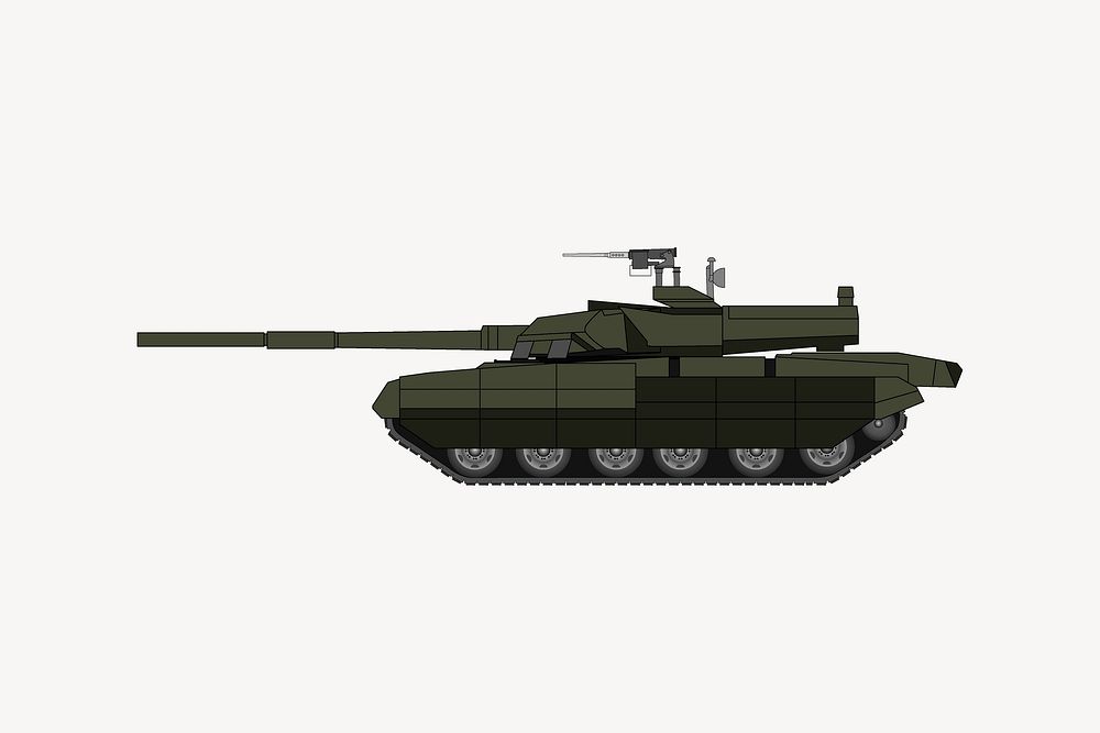 Tank clip art, weapon illustration. Free public domain CC0 image.