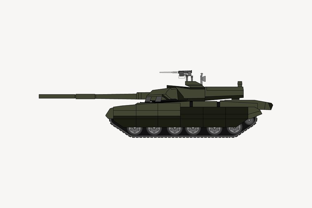 Tank clipart, weapon illustration psd. Free public domain CC0 image.