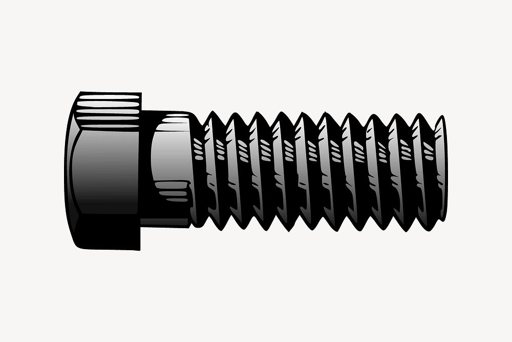 Bolt collage element vector. Free public domain CC0 image.