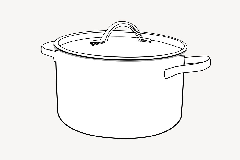 Pot illustration. Free public domain CC0 image.