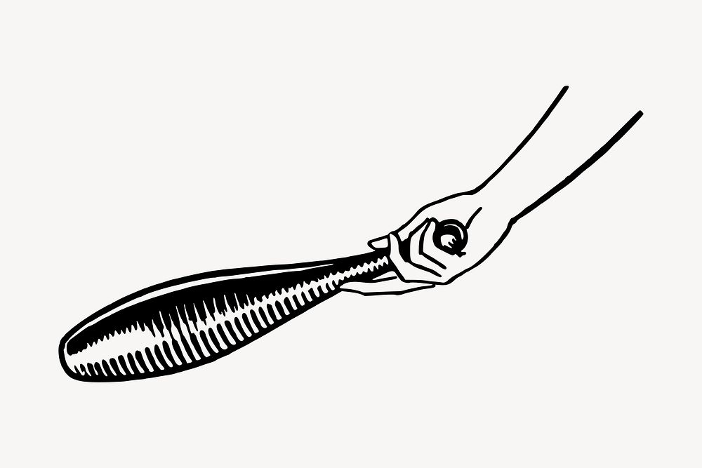 Club weapon clipart, object illustration vector. Free public domain CC0 image.