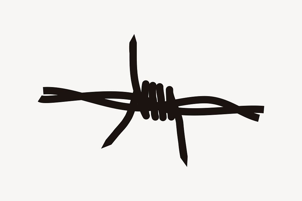 Barbed wire illustration. Free public domain CC0 image.