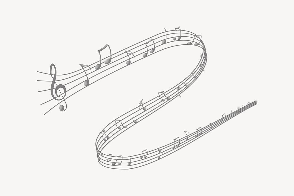 Music notes clipart, entertainment illustration vector. Free public domain CC0 image.