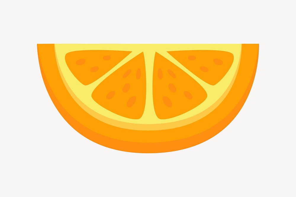 Tangerine slice clipart, fruit illustration psd. Free public domain CC0 image.
